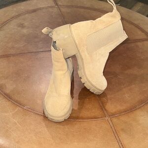 Steve Madden Tan Suede Ankle Booties